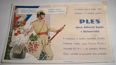 Pozvánka na ples z roku 1937